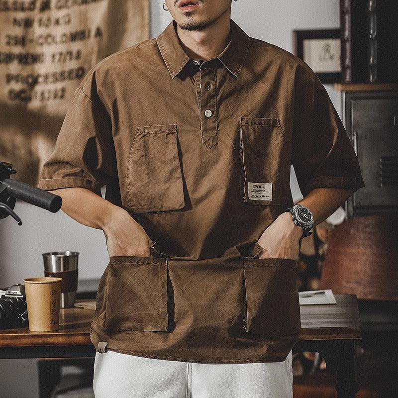 American Heavy Retro Washed Old Tough Hunting Shirt