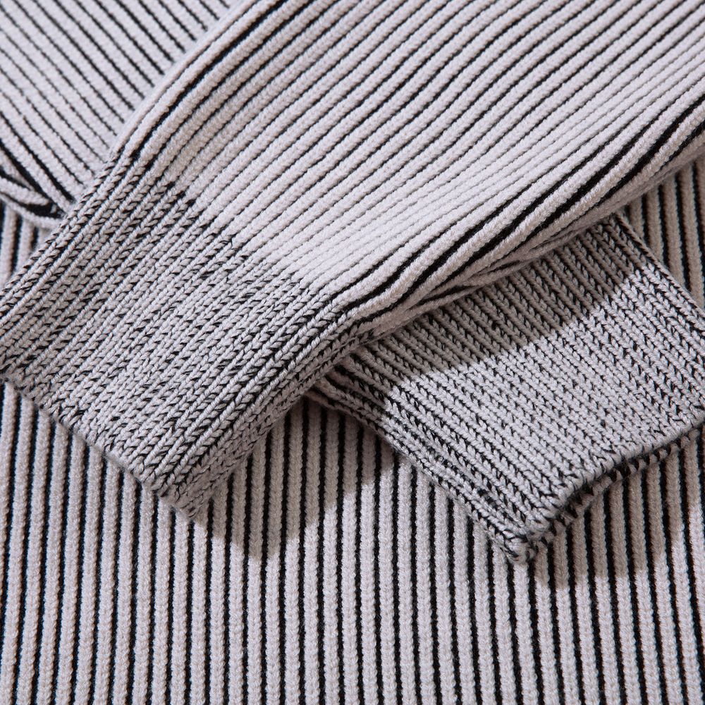 Large Letter Knitted Stand Collar Sweater
