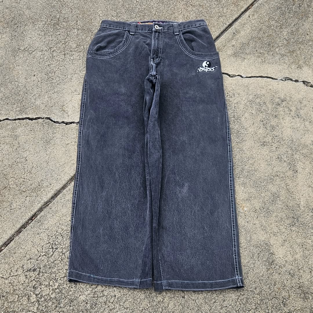 BAGGOUT American retro Yin Yangs print jeans