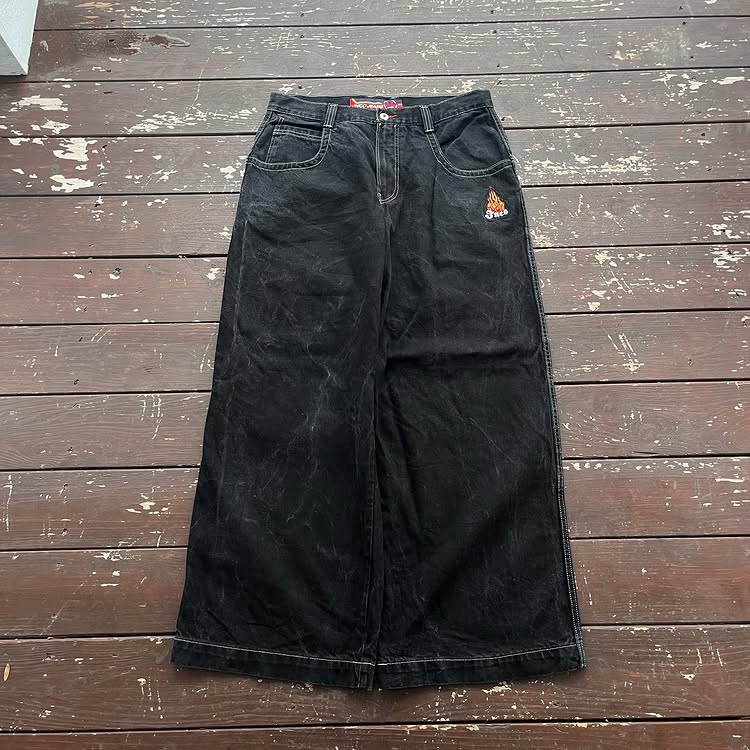 BAGGOUT Trendy street style crossbones print denim