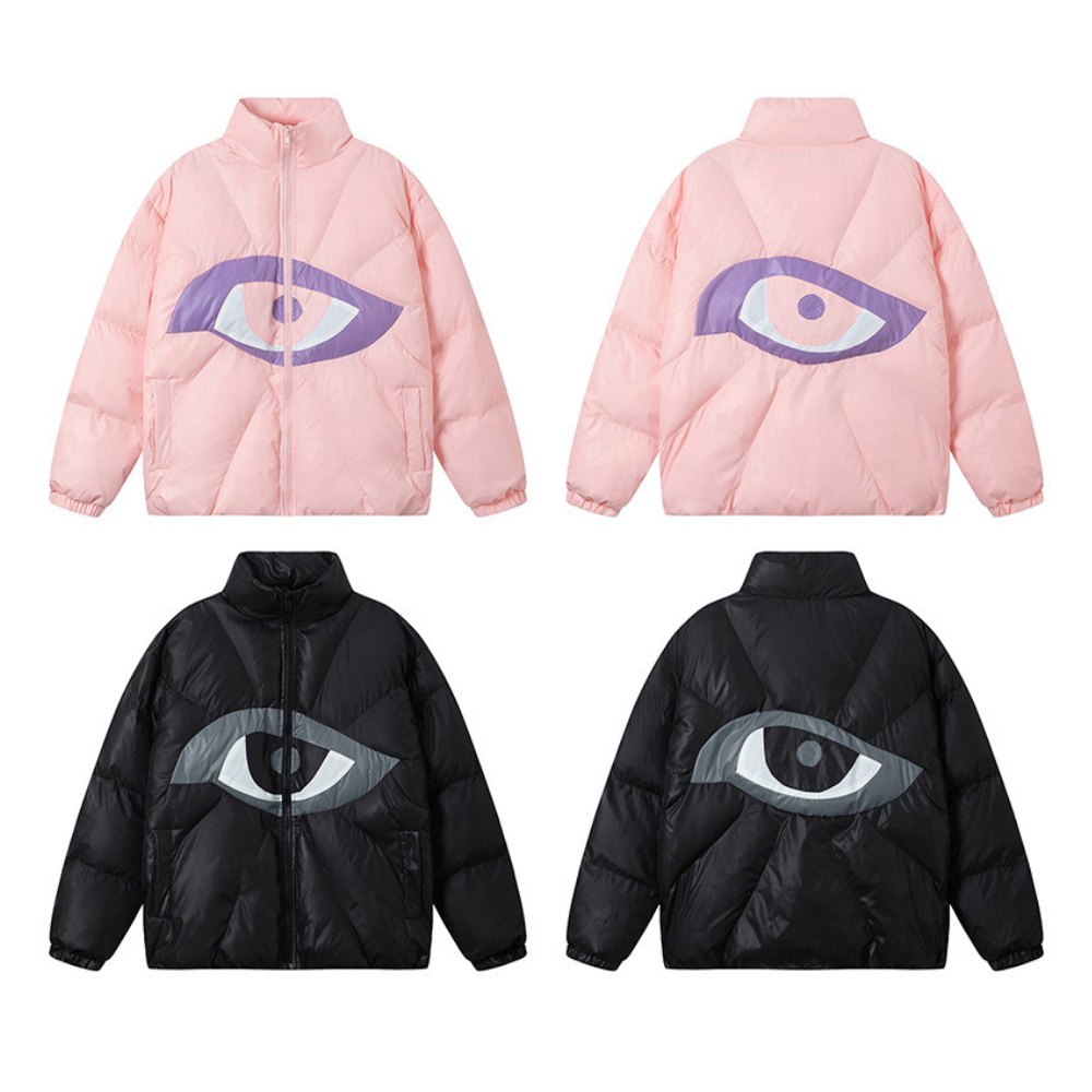 God's Eye Patch Quilted Coat