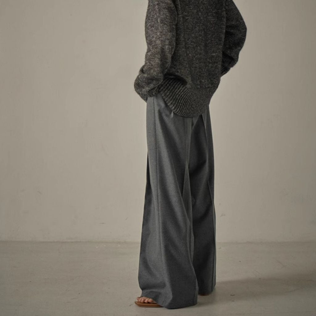 Women's High Waist Straight Suit Pants