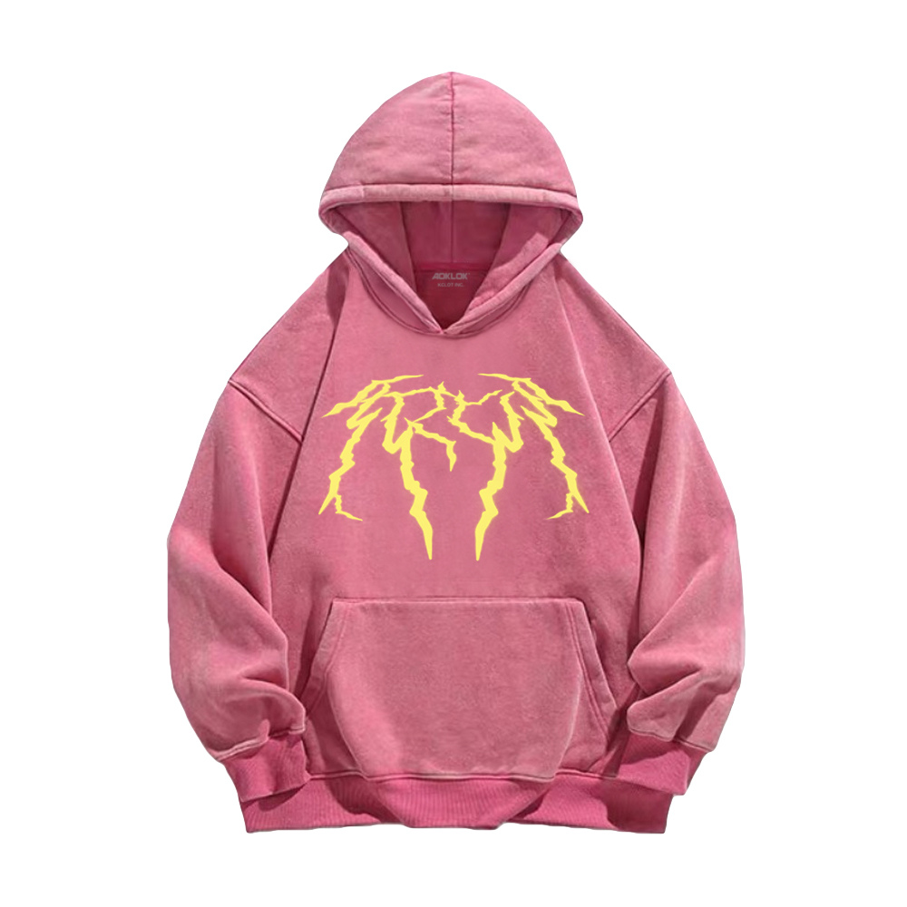 Japanese lightning Cross Washed Hoodie