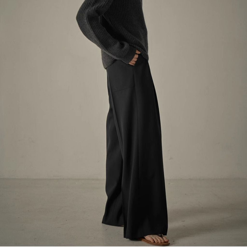 Women's High Waist Straight Suit Pants