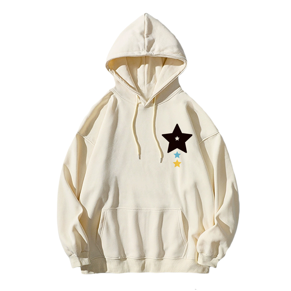 Colorful Stars Couple Cotton Hoodie
