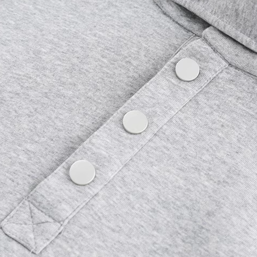 Japanese Urban W letter Polo sweatshirt