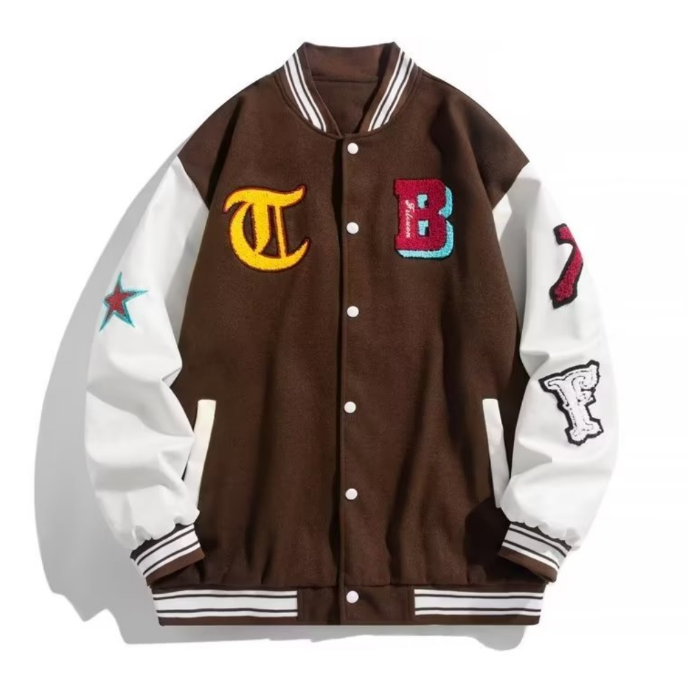 Classic Letter Stitching Varsity Jacket