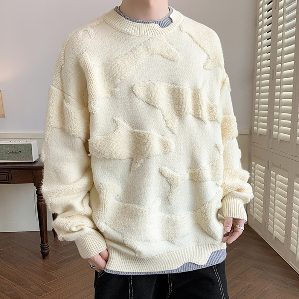 Soft Dolphin Base Flower Sweater