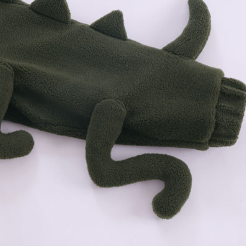 Dinosaur Lamb Wool Splicing Coat