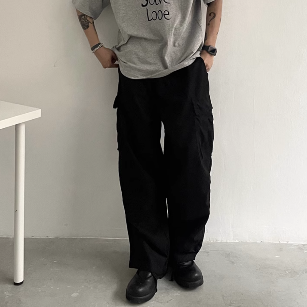 Technical Outdoor Pleated Cargo Pants