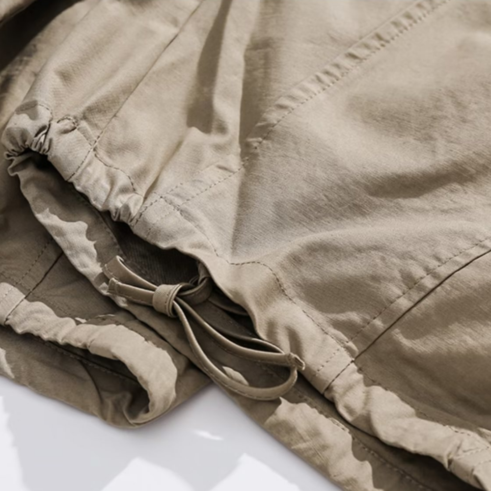 Japanese Solid Color Folded Cargo Pants