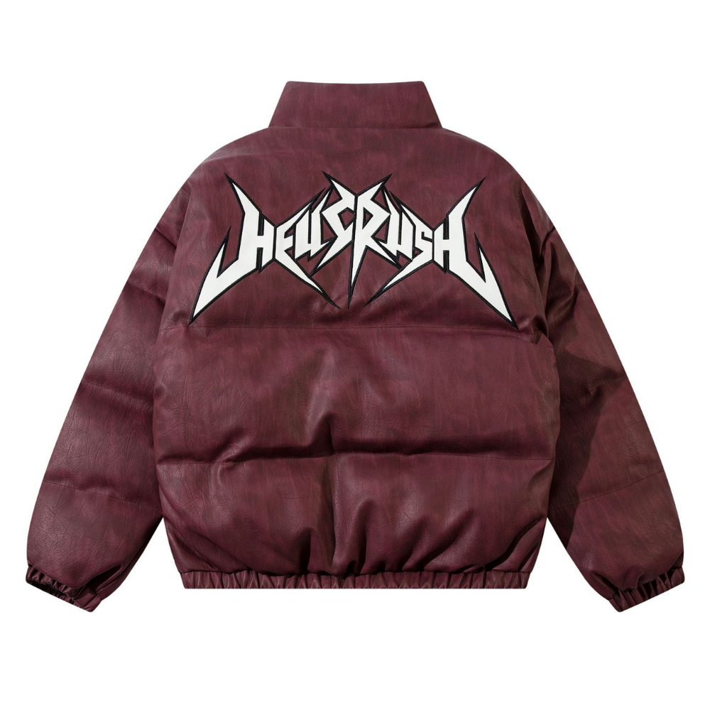 Thorn Letter Patch Stand Collar Coat