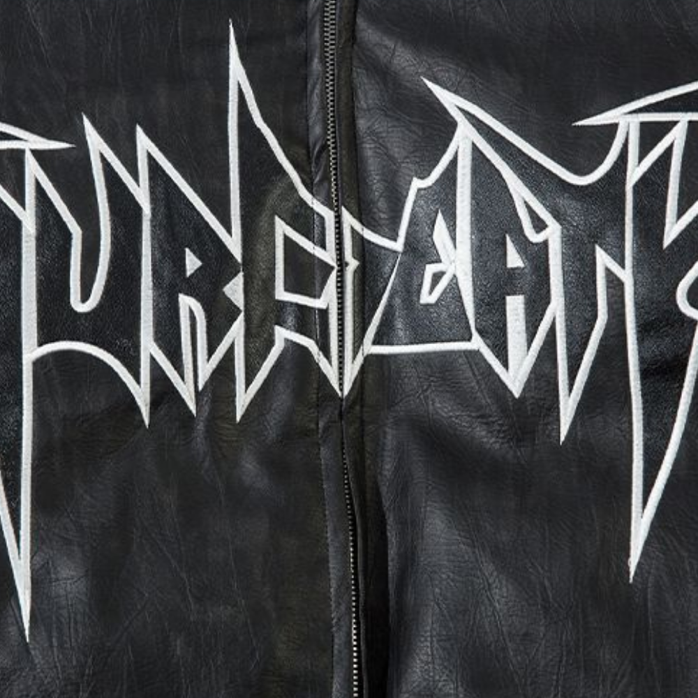 Thorn Letter Patch Stand Collar Coat