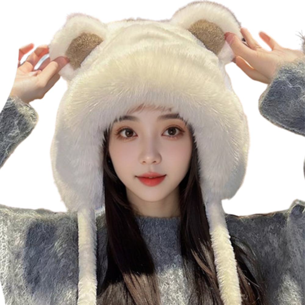 Ear Protection Bear Plush Hat