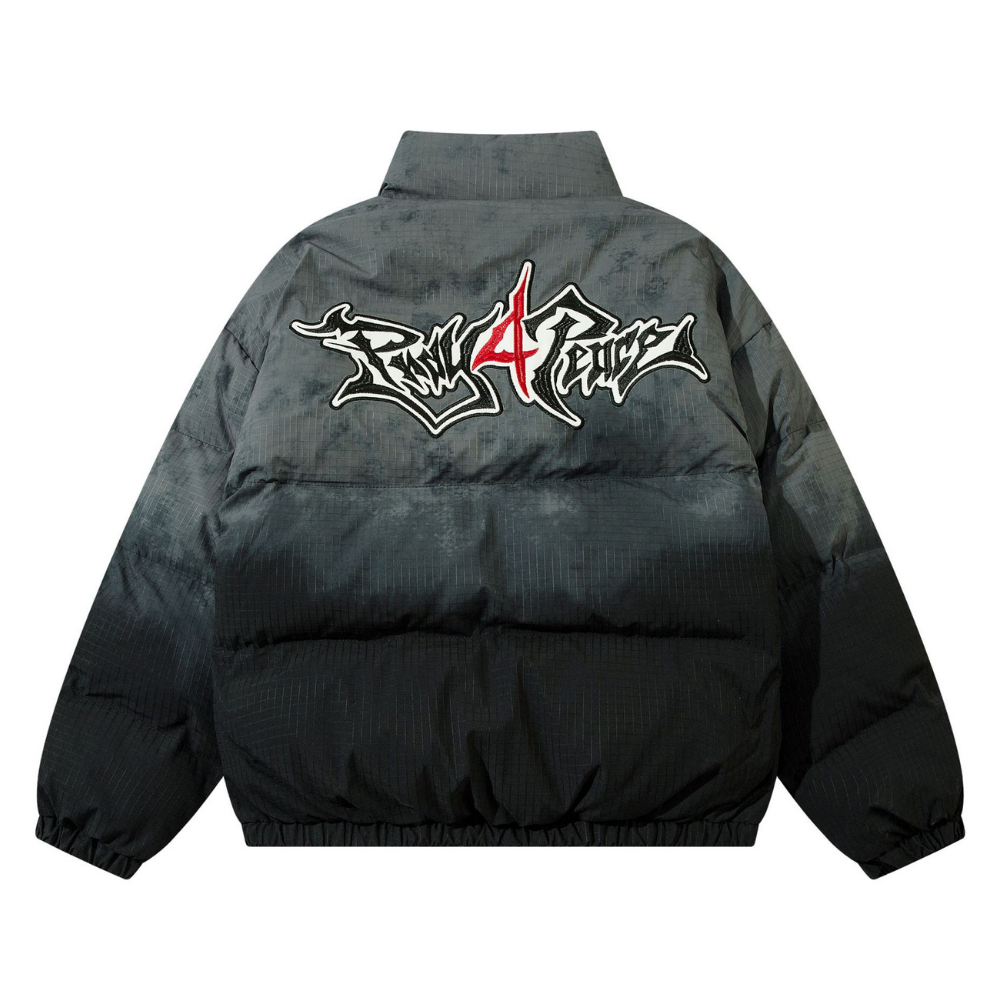 Gothic Letter Hip-Hop Patch Coat