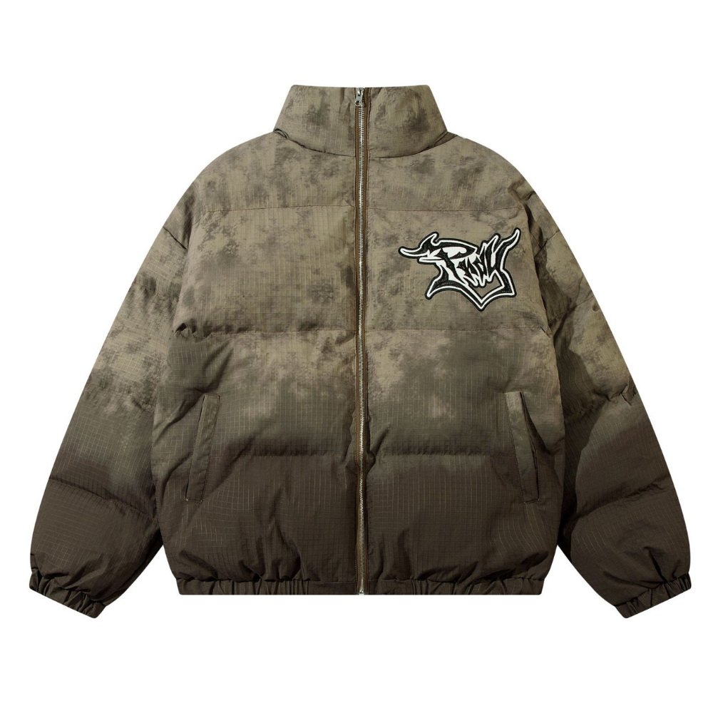 Gothic Letter Hip-Hop Patch Coat