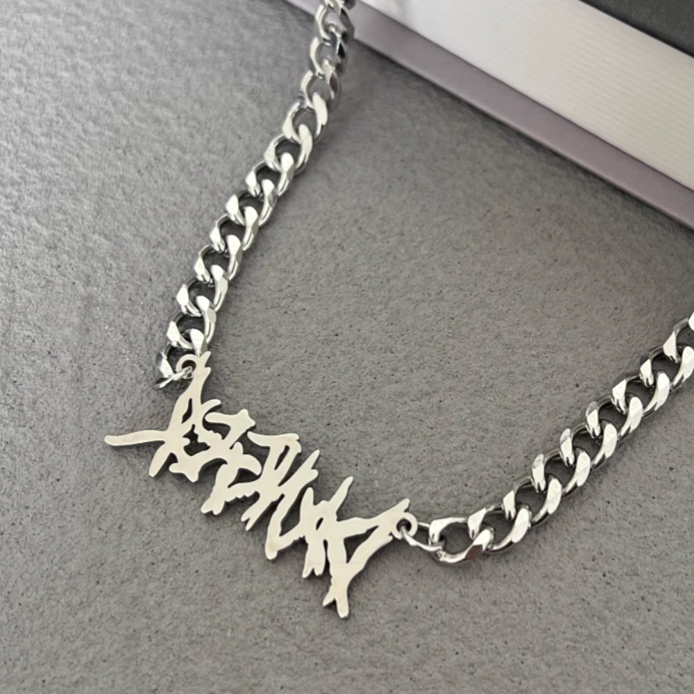 Retro Letters Necklace