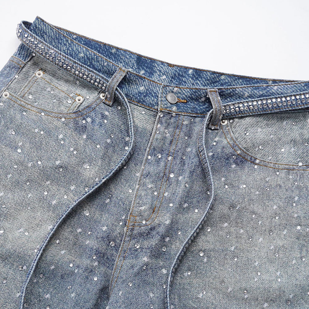 LoopStone Rhinestone Baggy Jeans