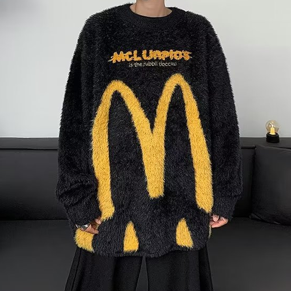 Retro Contrast Color M Sweater