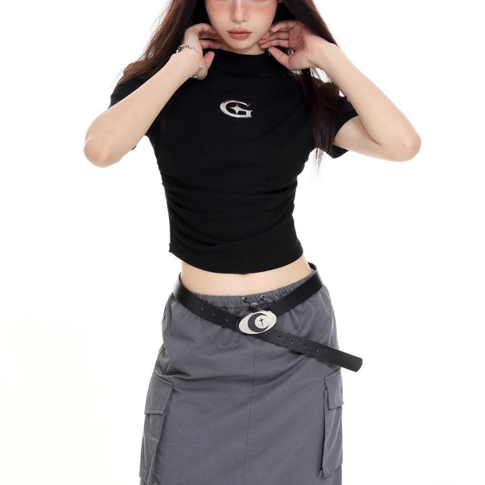 Women's Sexy Solid Color Slim T-shirt