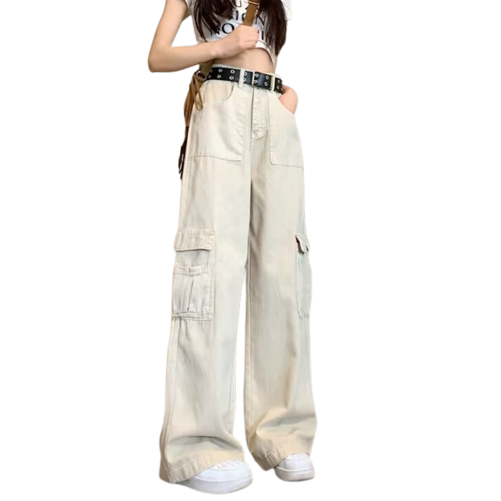 Women's Classic Slim Fit Solid Color Cargo Pants