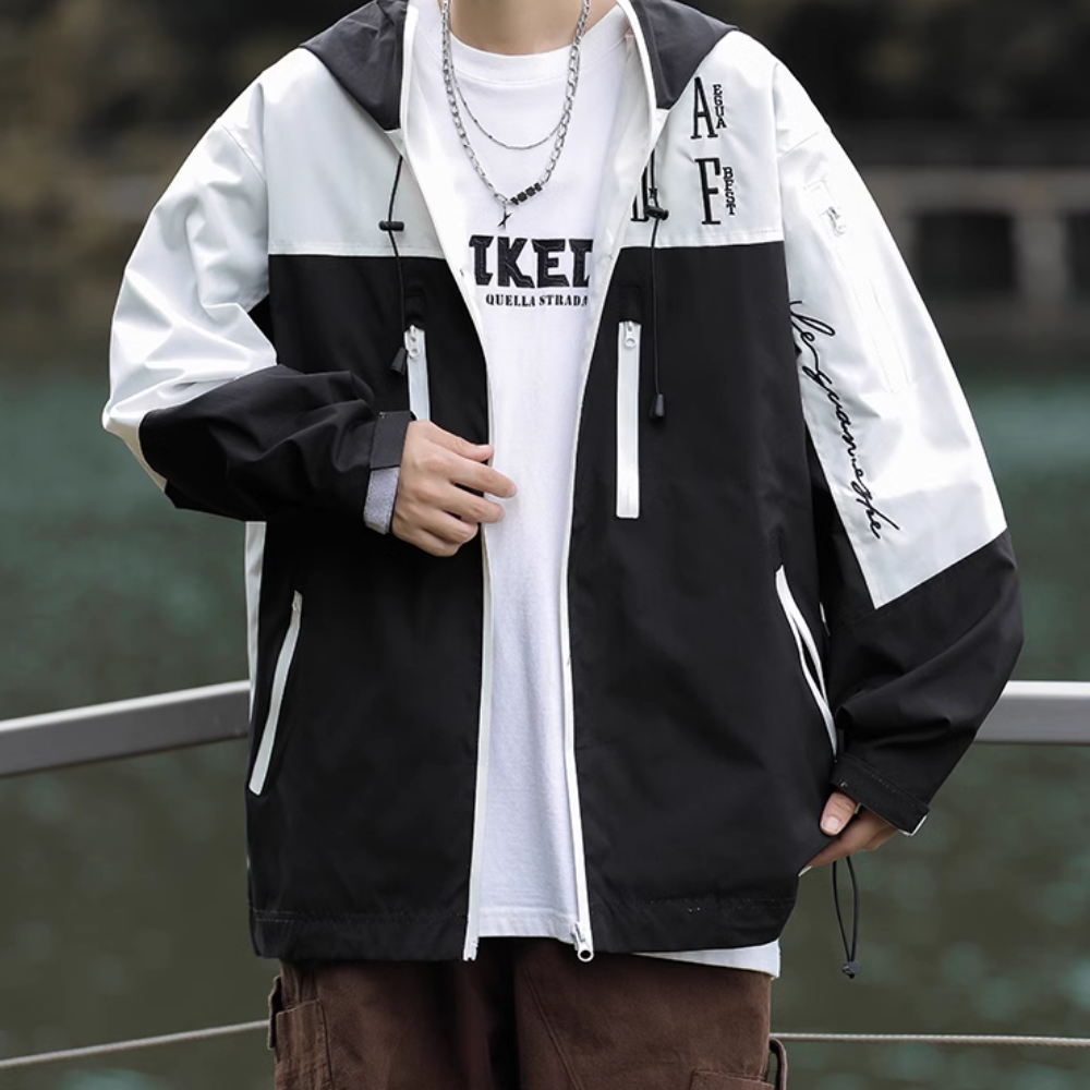 Japanese Embroidered Letters Jacket