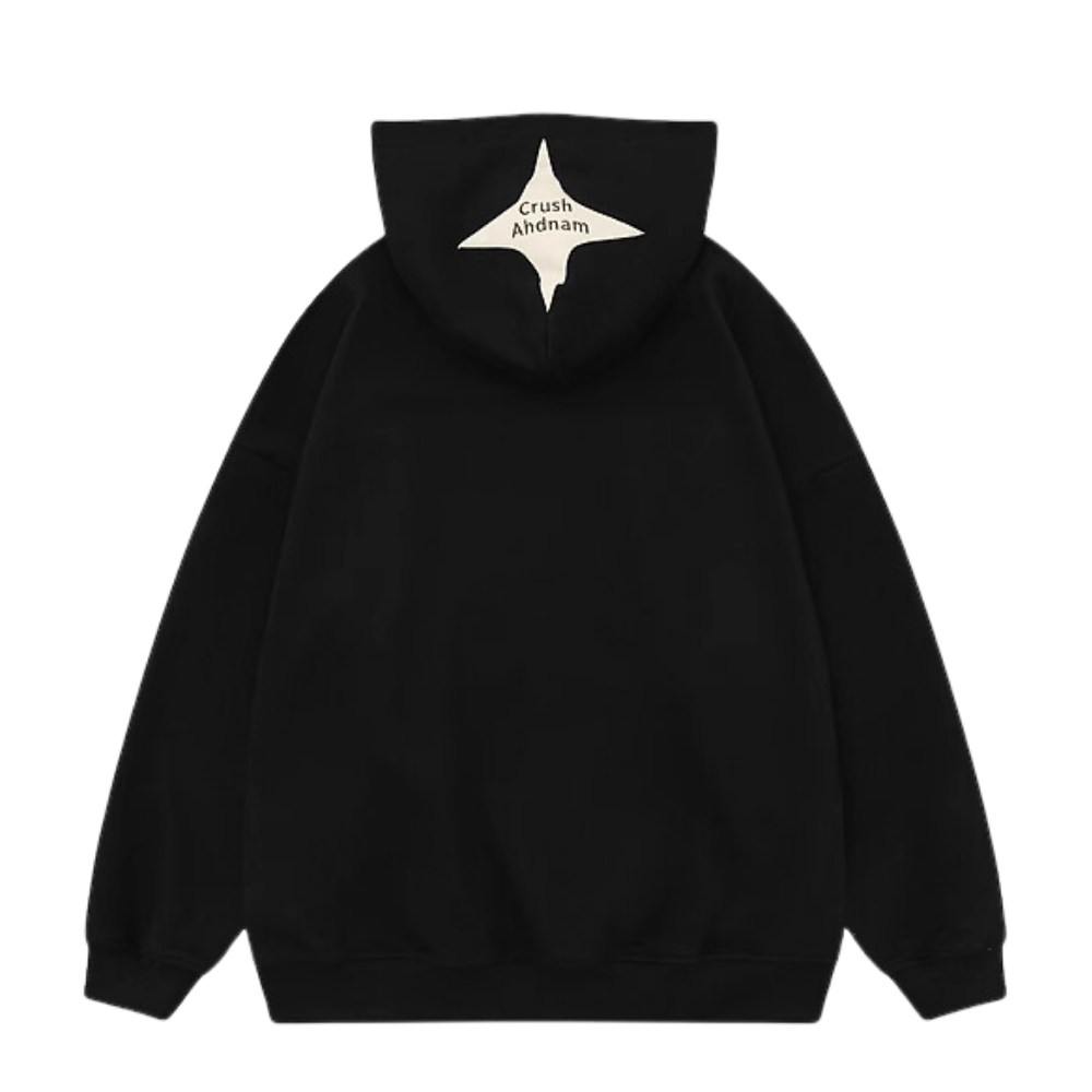 Starburst Spider Patch Button Hoodie