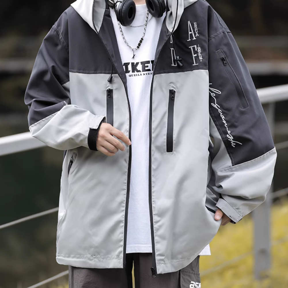 Japanese Embroidered Letters Jacket