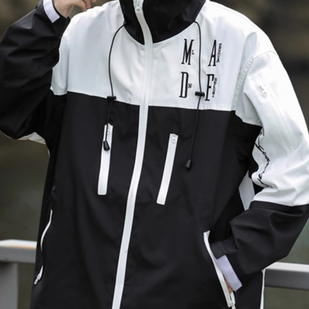 Japanese Embroidered Letters Jacket