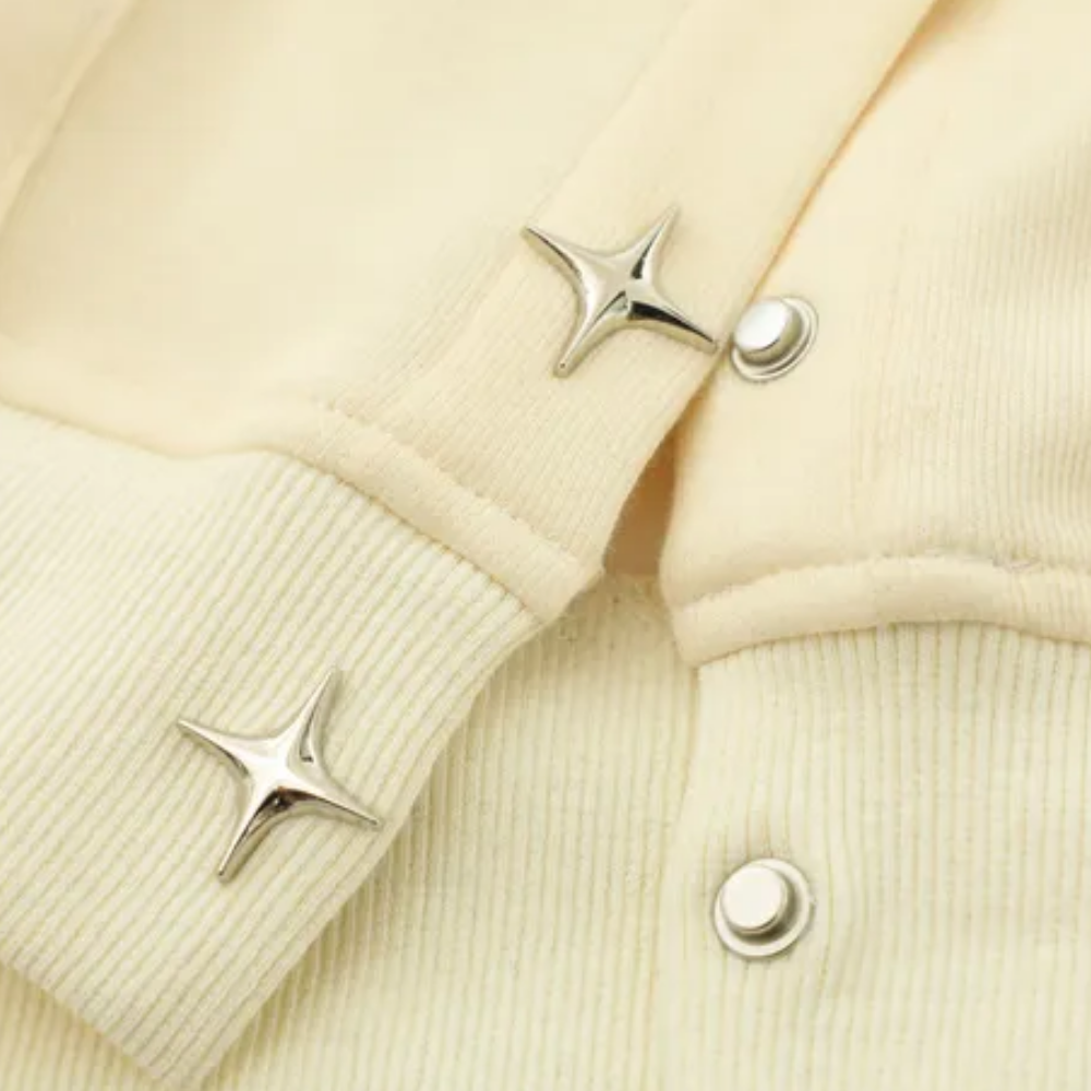 Starburst Spider Patch Button Hoodie