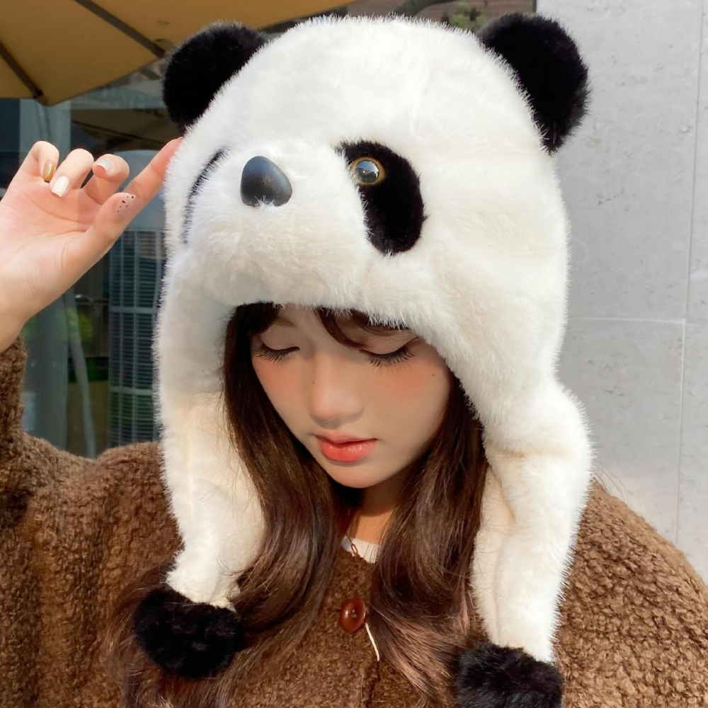 Panda Cycling Plush Hat