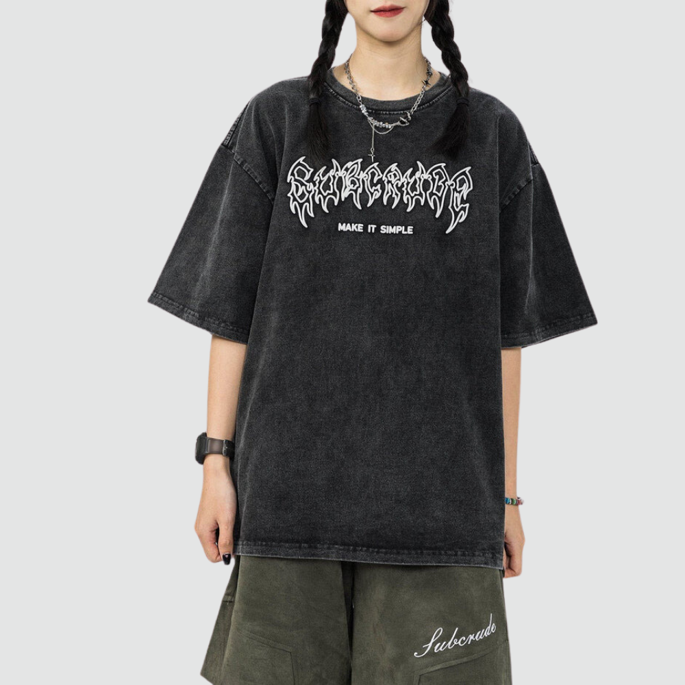 High Street Wings Print Washed T-Shirt