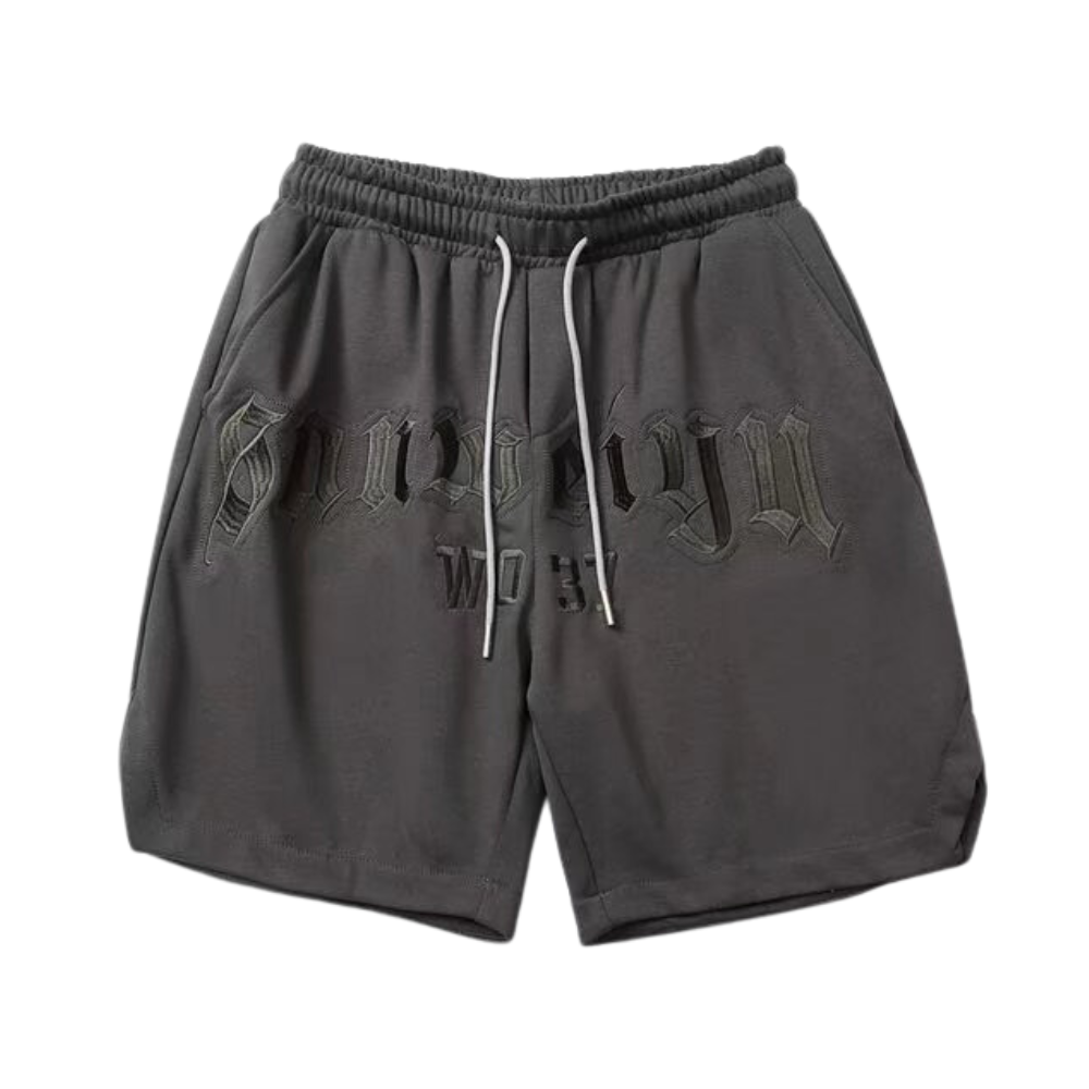 Street Letter Embroidery Basketball Shorts