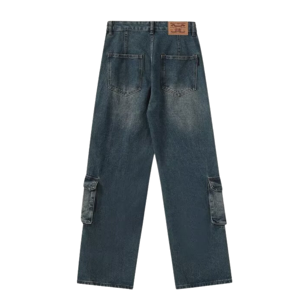 Urban Minimalist Multi-Pocket Jeans