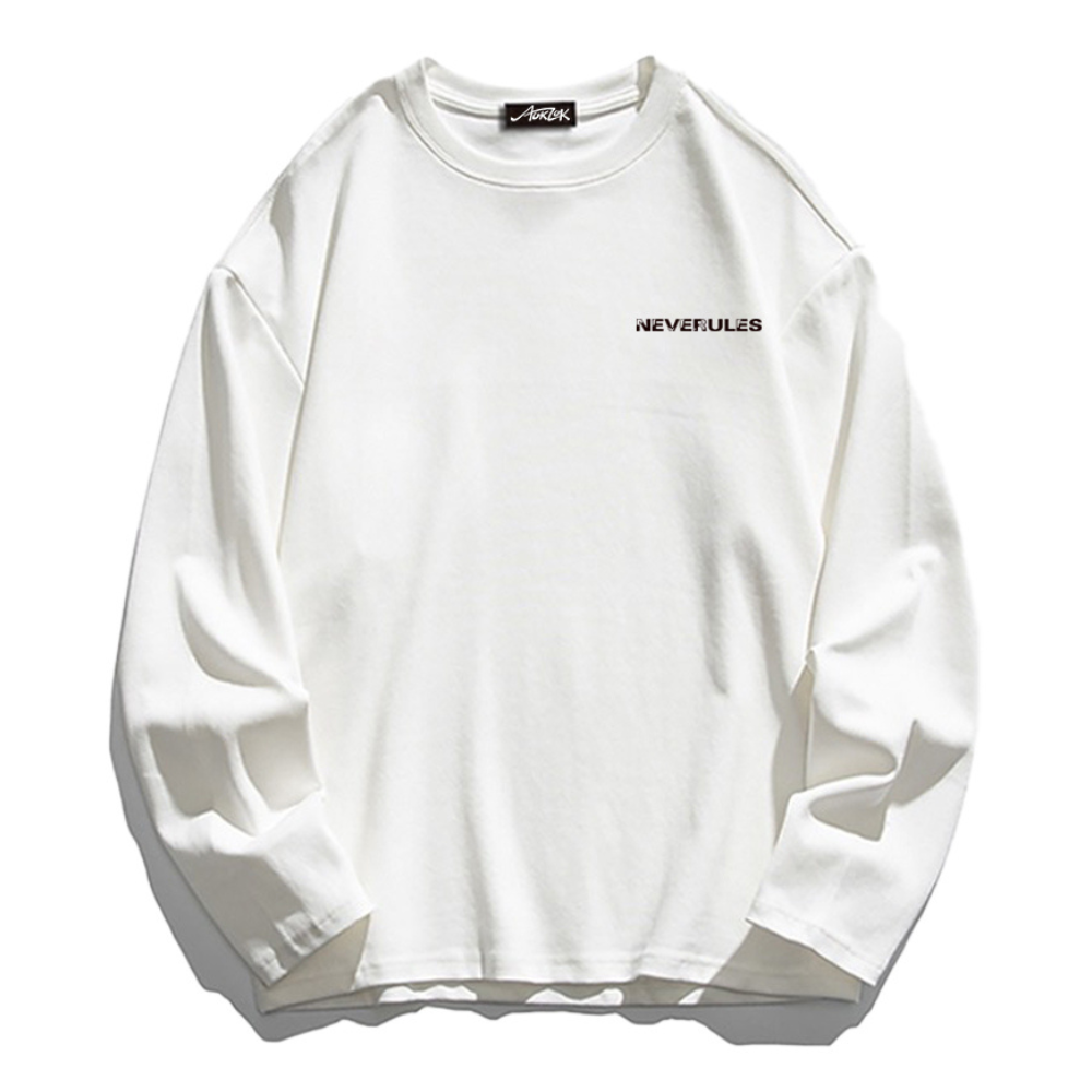 Cute Playful Cat Print Long Sleeve Shirt