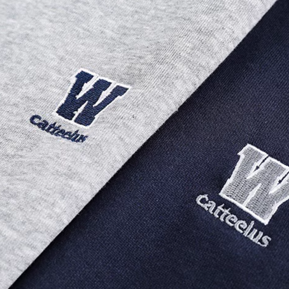 Japanese Urban W letter Polo sweatshirt