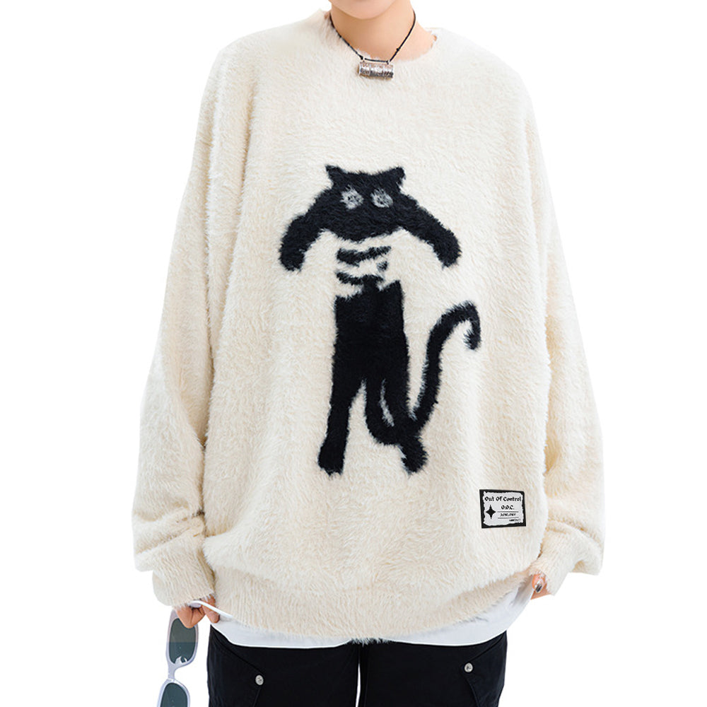 OOC' Street Abstract Caught Cat Sweater