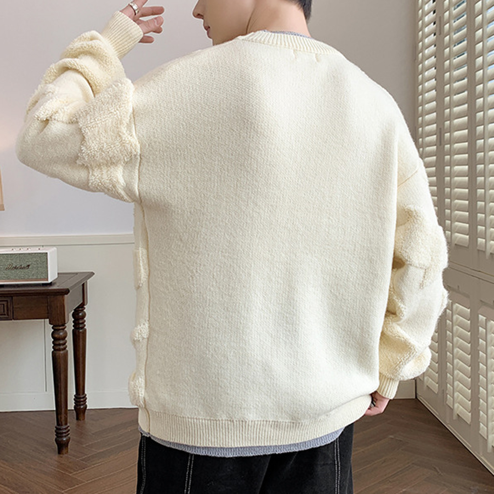 Soft Dolphin Base Flower Sweater