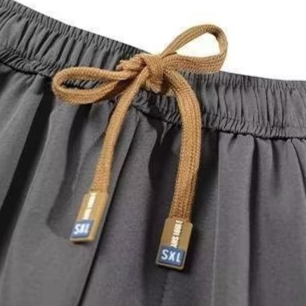 Relaxed Solid Drawstring Shorts