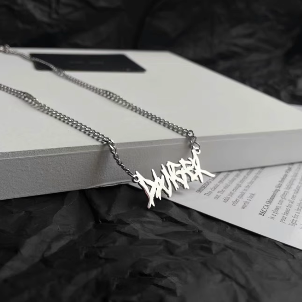 Retro Letters Necklace