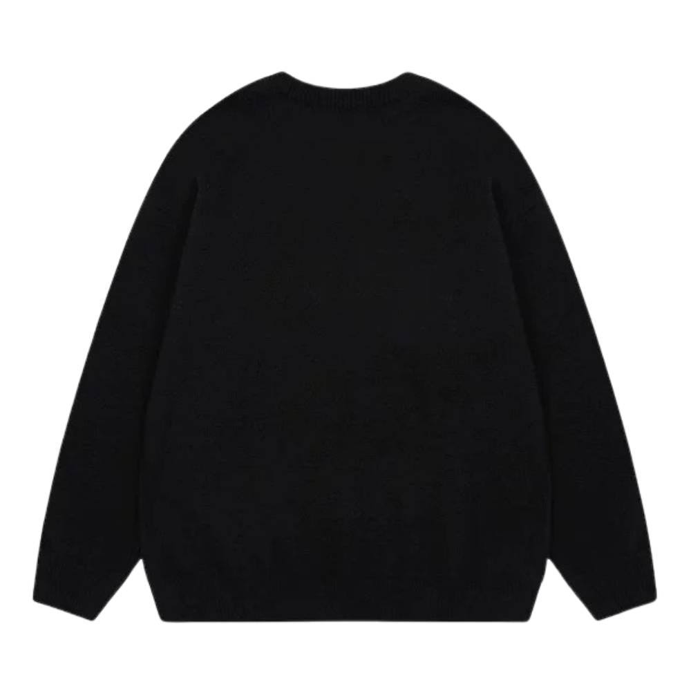 OOC' 3D Colorful Letter Print Loose Sweater