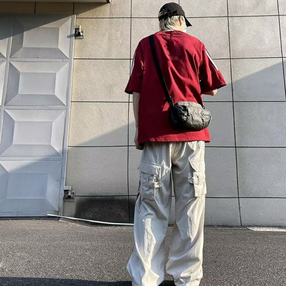 Street Color Contrast Pocket Sweatpants