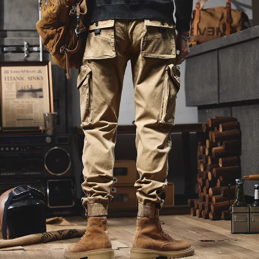 American Button Pocket Cargo Pants