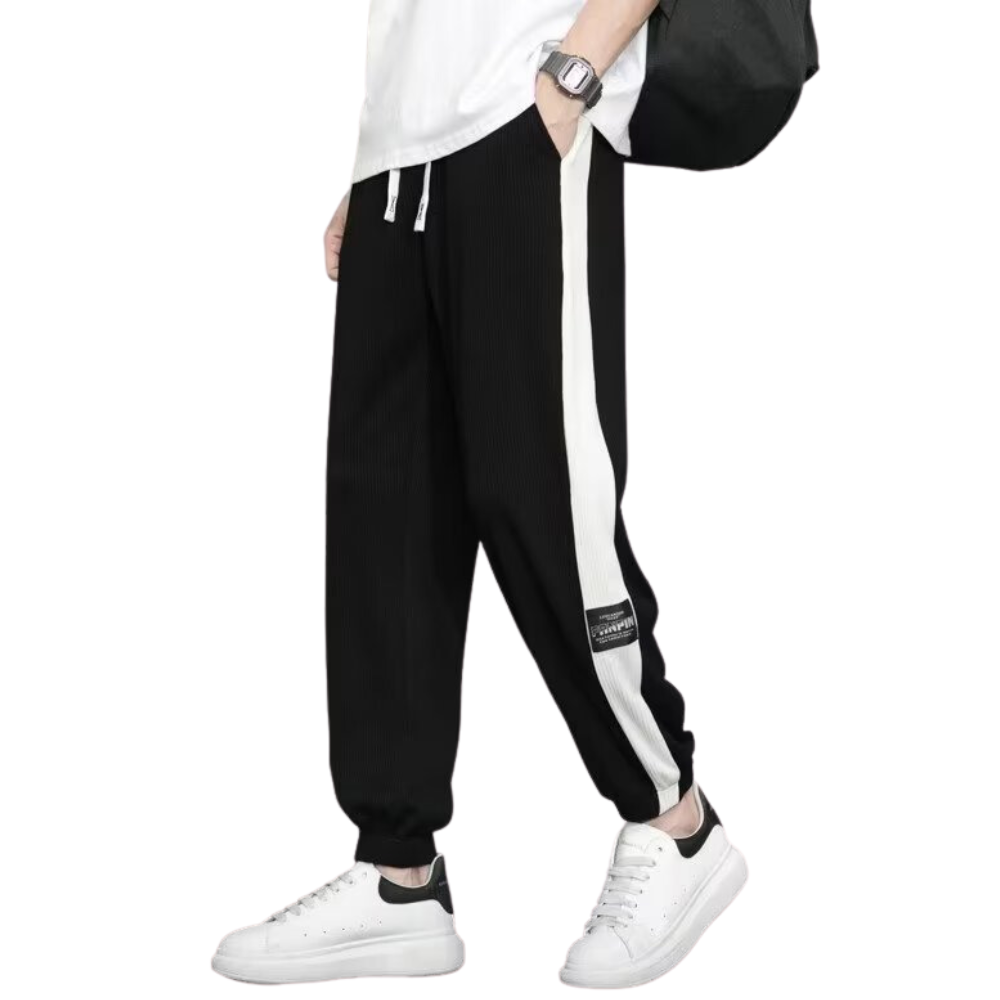 Paneled Drawstring Casual Sweatpants