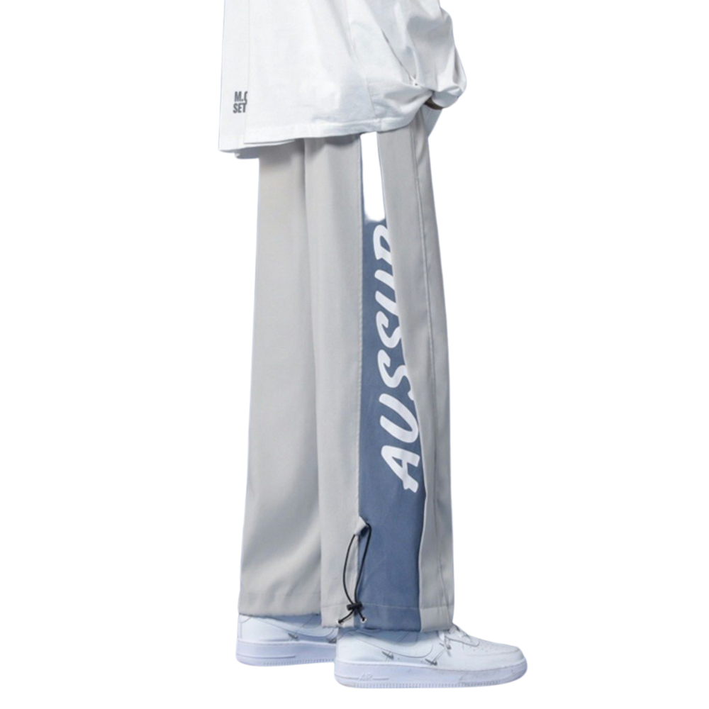 Casual Contrast Straight Sweatpants