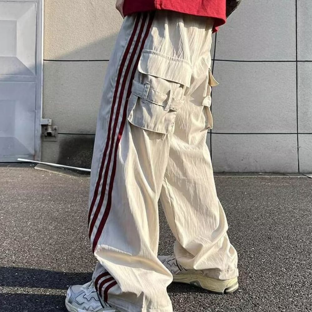 Street Color Contrast Pocket Sweatpants