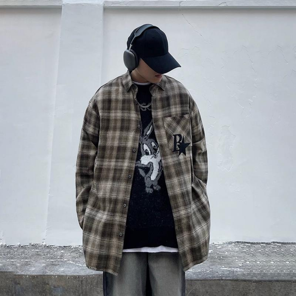American Vintage Embroidery Long Sleeves Shirt