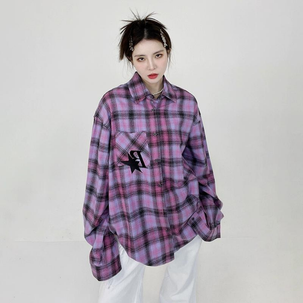 American Vintage Embroidery Long Sleeves Shirt