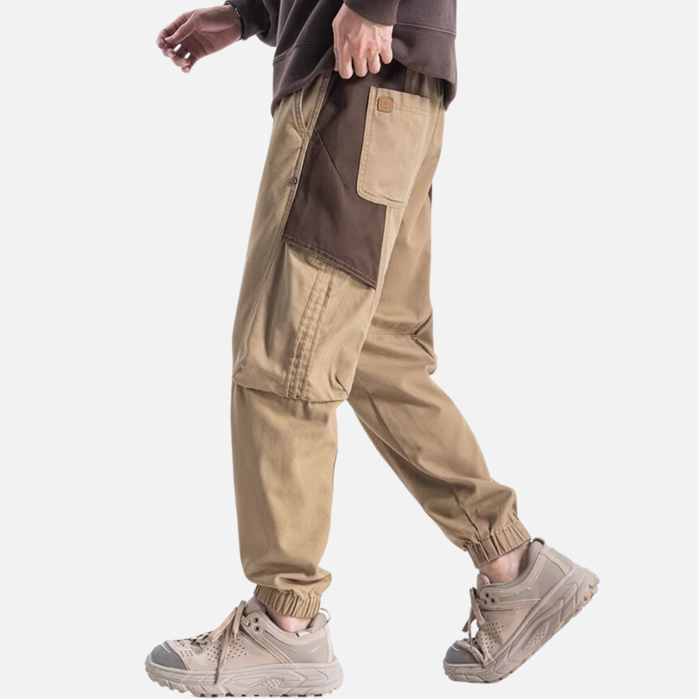 Japanese Contrasting Cargo Pants