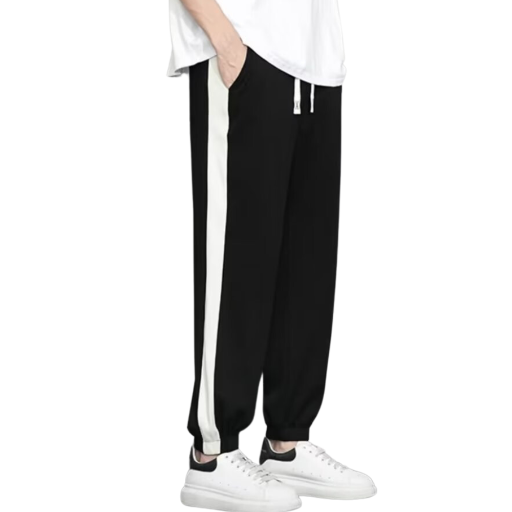 Paneled Drawstring Casual Sweatpants